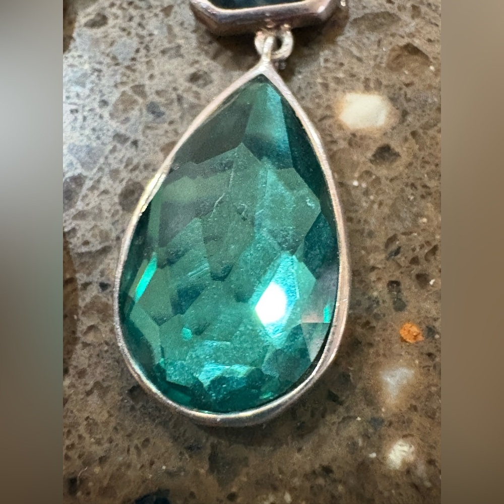3 stone IPPOLITA Silver 925 Rock Candy stone Drop Blue/Teal/Green earrings $685 - Picture 2 of 7